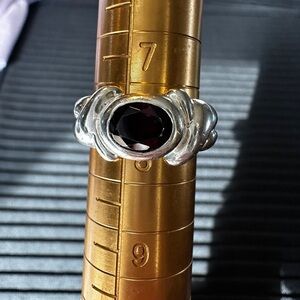 Sterling Silver Garnet Ring